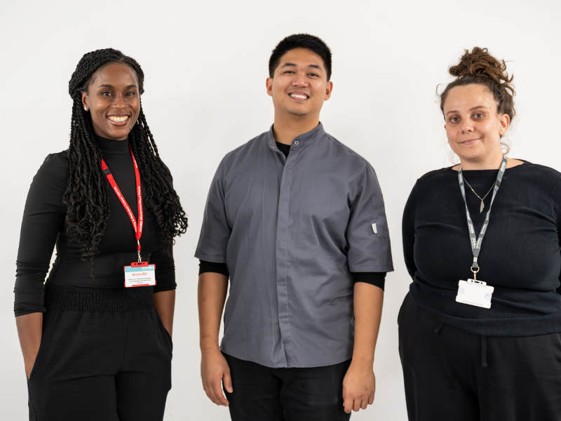 Three chefs posed for a picture